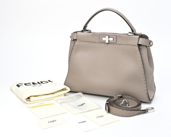 imgrc0103020879 Fendi Peekaboo Medium Selleria Greige