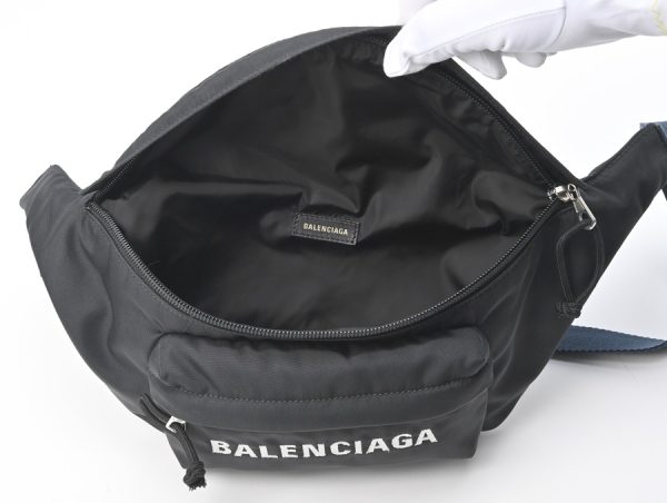 imgrc0103119170 Balenciaga Wheel Nylon Belt Bag Black