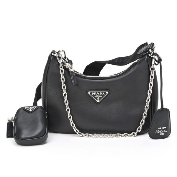 imgrc0103139120 Prada Re Edition 2005 Padded Nappa Shoulder Bag Black