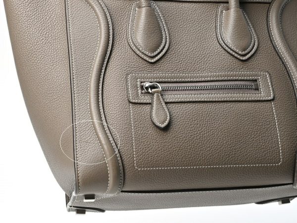 imgrc0103300145 Celine Luggage Micro Drummed Calfskin Bag Suri Greige