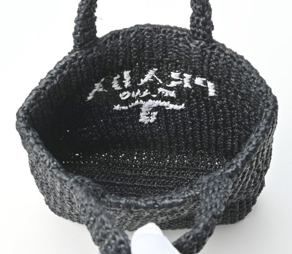 imgrc0103392765 Prada Small Crochet Tote Bag Raffia Style