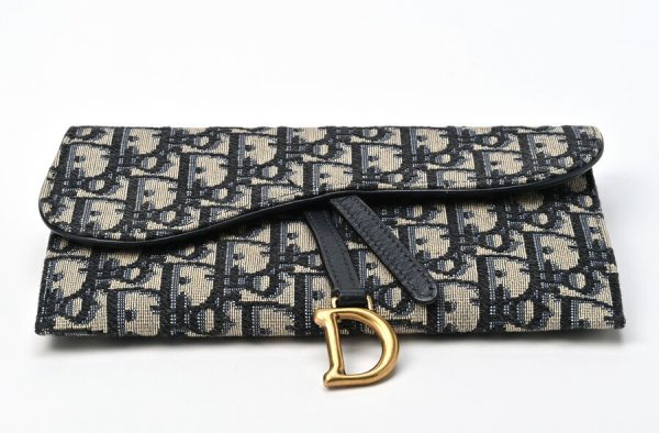 imgrc0103450732 Dior Saddle Long Wallet Chain Shoulder Oblique Jacquard