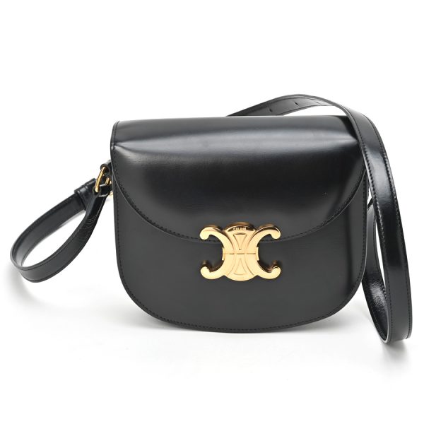 imgrc0103561586 Celine Teen Bouzas Triomphe Shoulder Bag Black