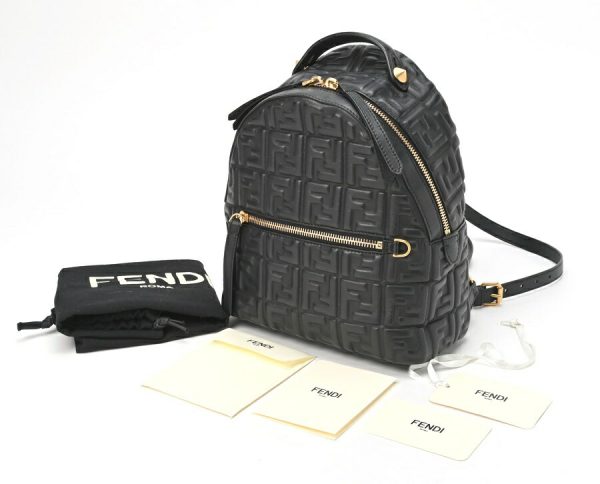 imgrc0103633278 Fendi FF Backpack Small Nappa Black