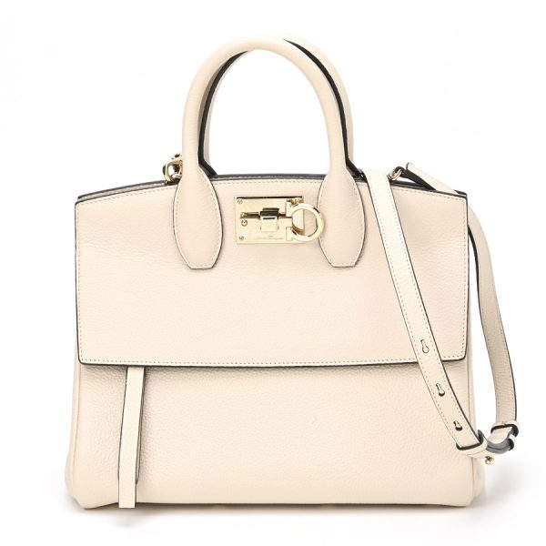 imgrc0103886619 Salvatore Ferragamo Studio Bag Small Kataoshi Ivory