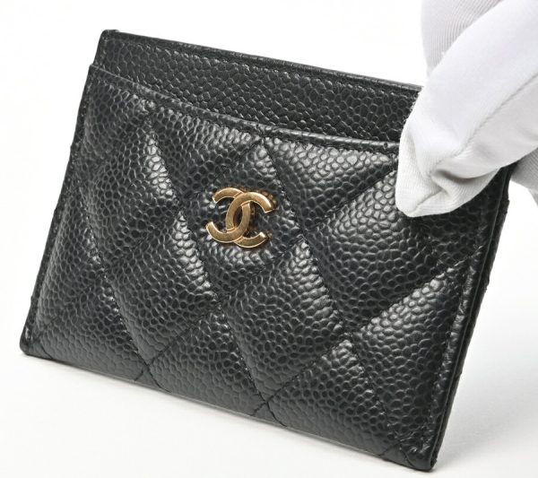 imgrc0104023539 Chanel Matelasse Card Case Caviar Skin Black