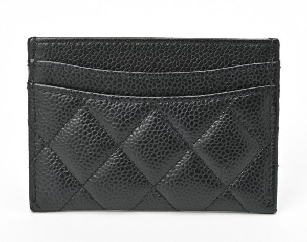 imgrc0104023540 Chanel Matelasse Card Case Caviar Skin Black