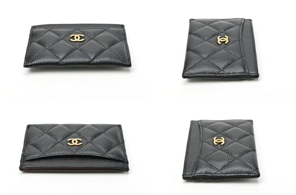 imgrc0104023542 Chanel Matelasse Card Case Caviar Skin Black