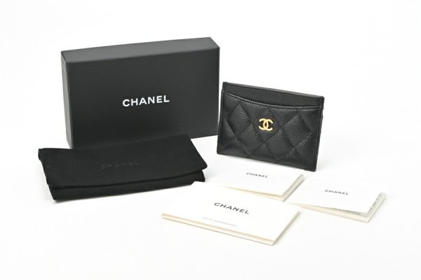 imgrc0104023548 Chanel Matelasse Card Case Caviar Skin Black