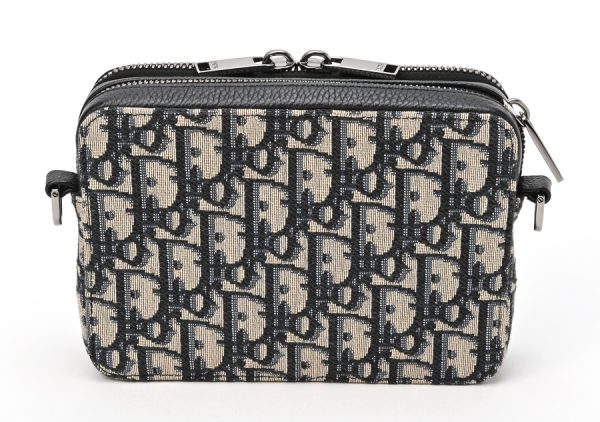 imgrc0104042935 Dior Messenger Pouch Oblique Jacquard Black