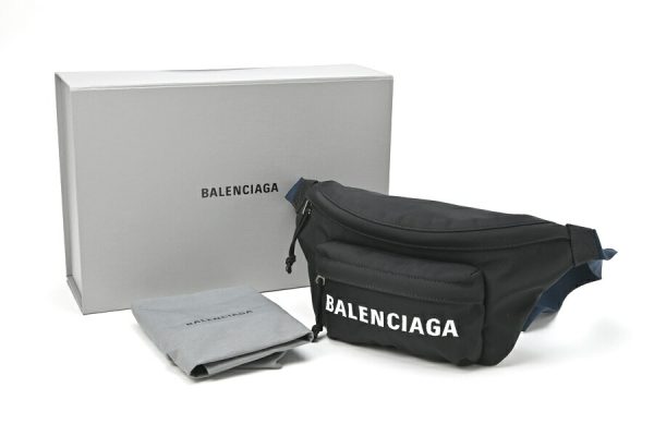 imgrc0104127700 Balenciaga Wheel Belt Bag Nylon Black Blue