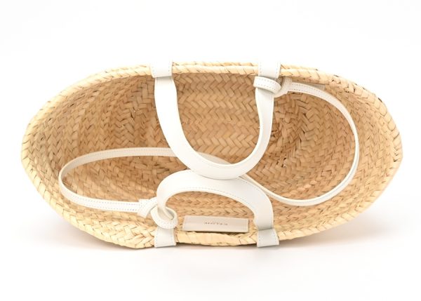 imgrc0104337472 Celine Teen Triomphe Pannier Raffia Calf Basket Bag