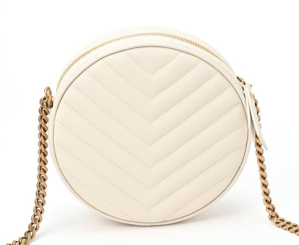 imgrc0104398138 Saint Laurent Cassandra Circle Chain Bag Grained Poudre