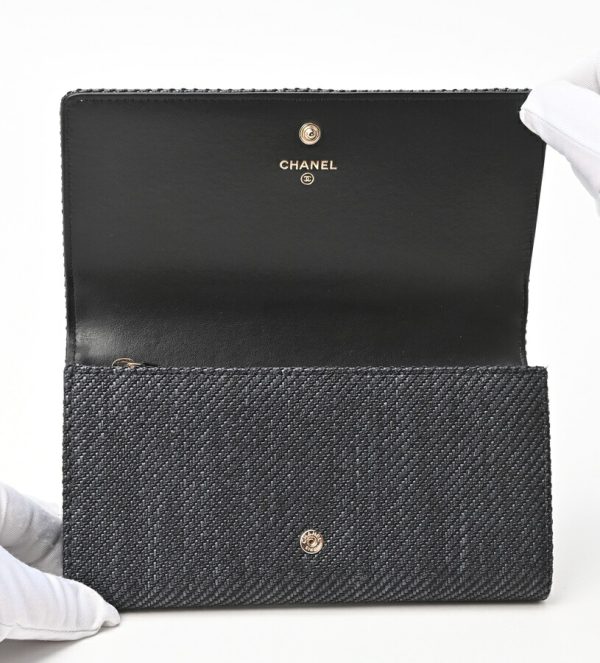 imgrc0104519545 Chanel Deauville Long Flap Wallet Black