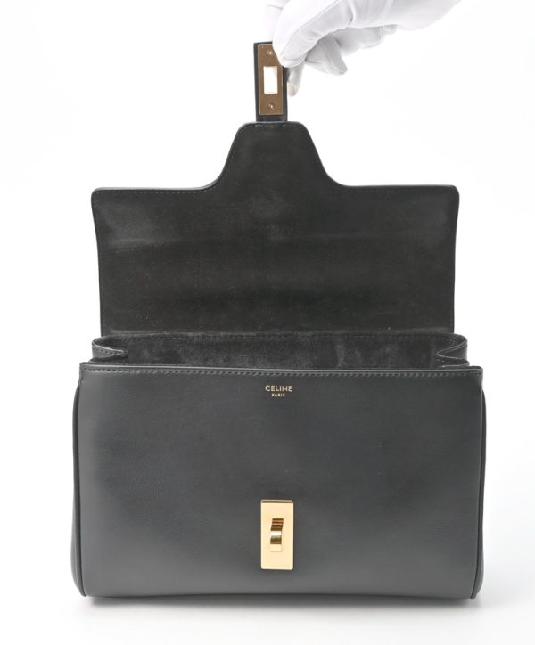 imgrc0104527548 Celine Teen Soft 16 Smooth Calfskin Shoulder Bag Black