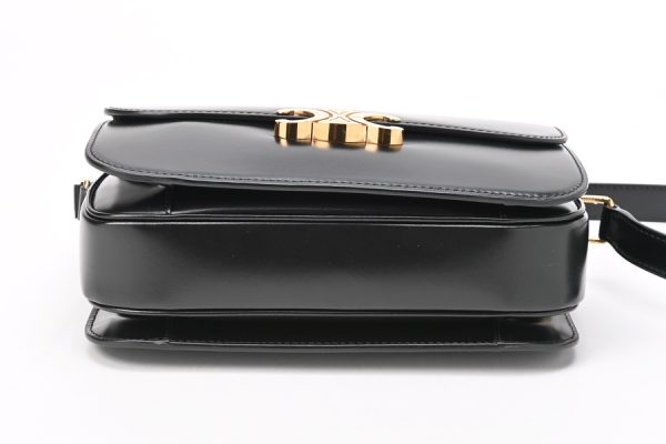 imgrc0104539004 Celine Triomphe Shiny Calfskin Bag Black