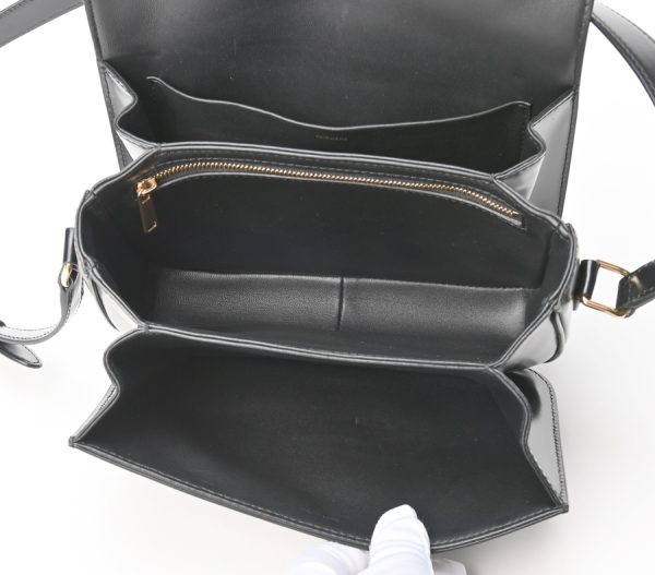 imgrc0104539006 Celine Triomphe Shiny Calfskin Bag Black