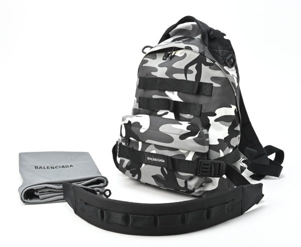 imgrc0104573609 Balenciaga Army Multi Carry Nylon Backpack Black Camouflage