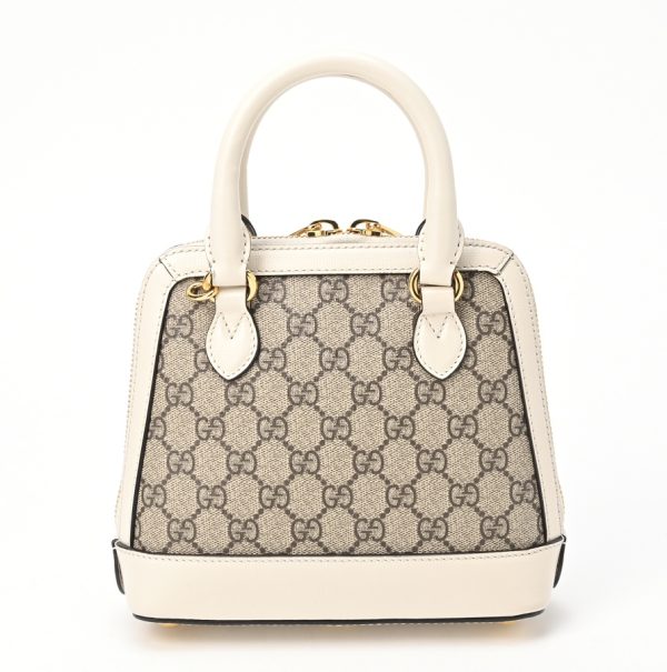 imgrc0104601123 Gucci Horsebit 1955 Mini Top Handle Bag GG Supreme White