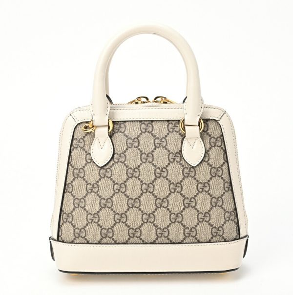 imgrc0104601123 Gucci Horsebit 1955 Top Handle Mini GG Supreme White