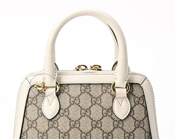 imgrc0104601126 Gucci Horsebit 1955 Top Handle Mini GG Supreme White