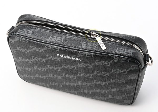 imgrc0104602372 Balenciaga BB Monogram Signature Medium Camera Bag Black