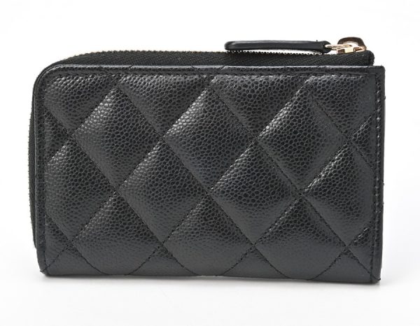 imgrc0104808015 Chanel Matelasse L Shaped Coin Case Key Caviar Skin Black