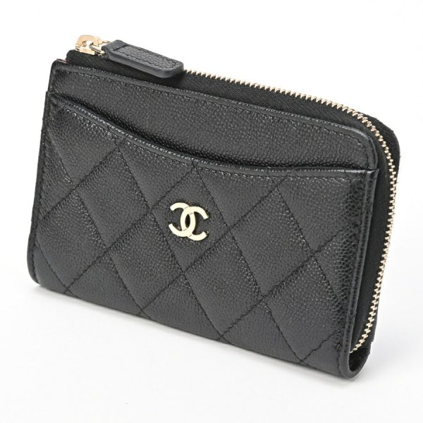 imgrc0104878847 Chanel Timeless Coin Card Case Caviar Skin Black