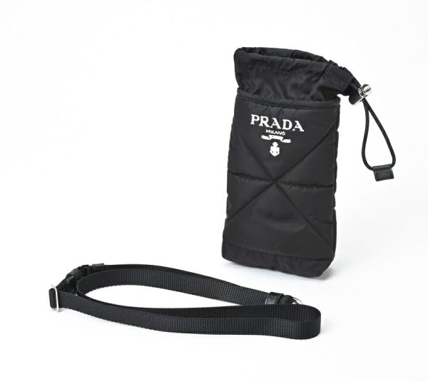 imgrc0104952522 Prada Nylon Phone Holder Black