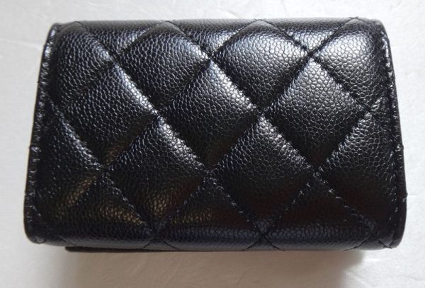 imgrc0105013734 CHANEL Caviar Black Matelasse Mini Coin Mini Small Black Wallet