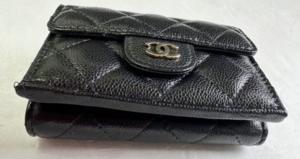 imgrc0105013799 CHANEL Caviar Black Matelasse Mini Coin Mini Small Black Wallet