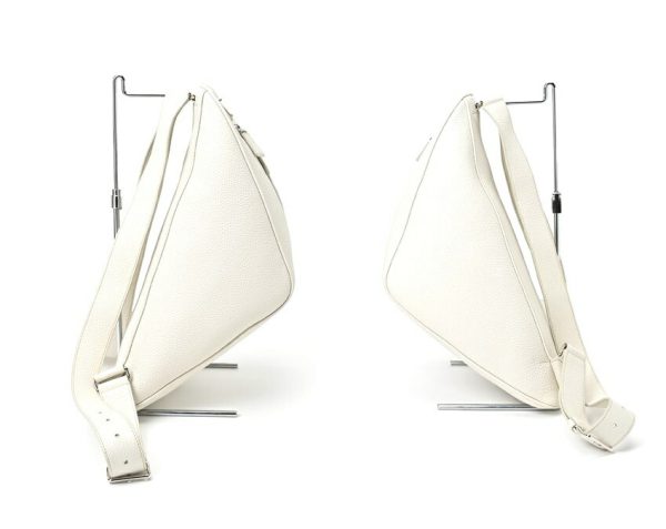 imgrc0105366869 Prada Vitello Triangle Backpack White