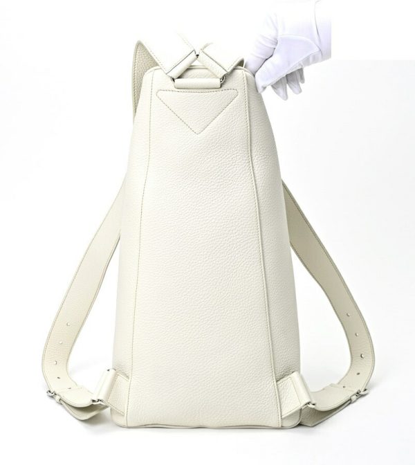 imgrc0105366870 Prada Vitello Triangle Backpack White