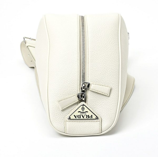 imgrc0105366871 Prada Vitello Triangle Backpack White