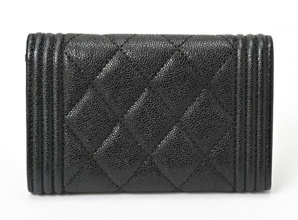 imgrc0105408083 Chanel Boy Chanel Flap Card Case Coin Case Caviar Skin Black