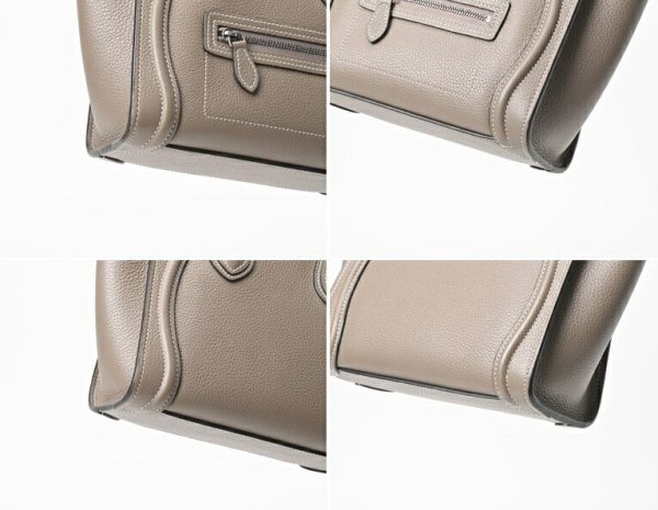 imgrc0105579784 Celine Luggage Nano Drummed Calfskin Bag Suri Greige