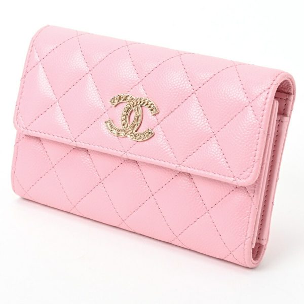 imgrc0106055778 Chanel Medium Flap Wallet Caviar Skin Pink