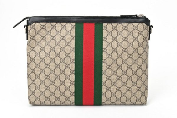 imgrc0106645179 Gucci Sherry Line Medium Bag GG Supreme Beige Black