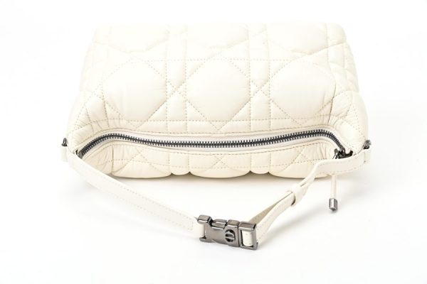 imgrc0106651521 Dior Nomad Pouch Medium Handbag Cannage White