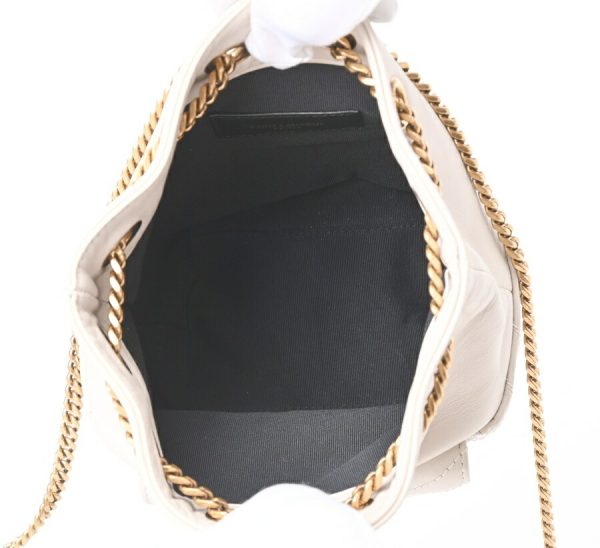 imgrc0106705036 Saint Laurent Joe Bucket Lambskin Chain Shoulder Bag White