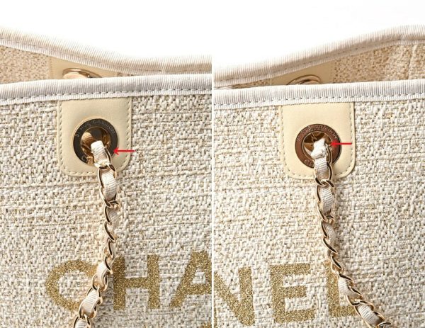 imgrc0107063754 Chanel Deauville MM Medium Chain Tote Bag Straw White