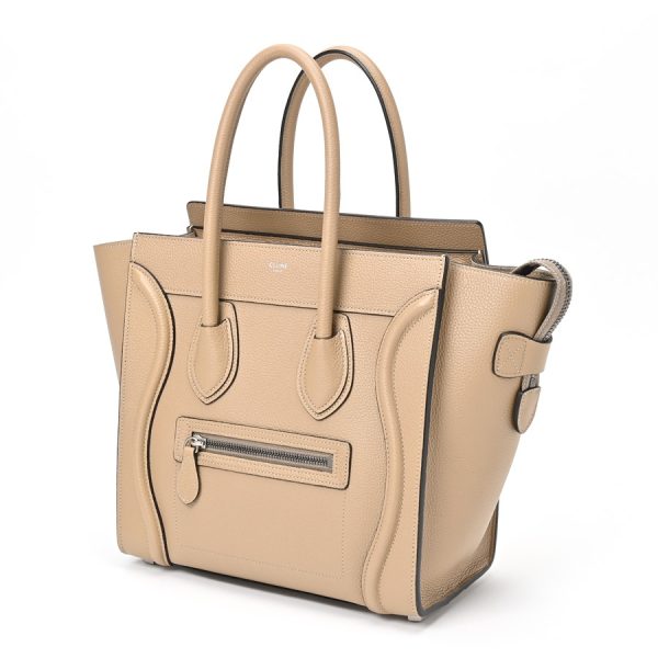 imgrc0107134489 Celine Luggage Micro Drummed Calfskin Bag Beige