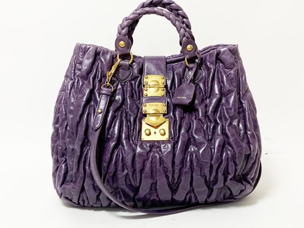 imgrc0107186771 Miu Miu 2WAY bag shoulder bag MATELASSE purple