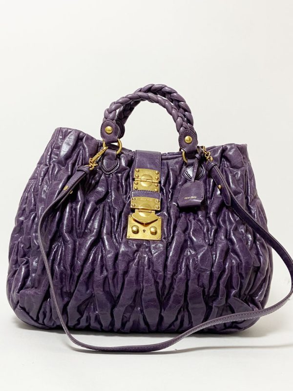 imgrc0107186772 Miu Miu 2WAY bag shoulder bag MATELASSE purple