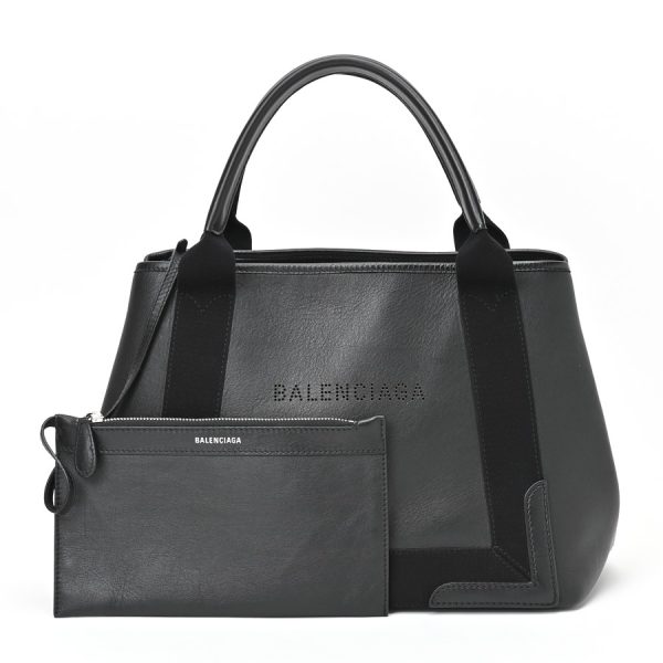 imgrc0107845683 Balenciaga Blue Cabas S Tote Bag Smooth Black