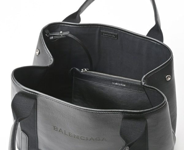 imgrc0107845688 Balenciaga Blue Cabas S Smooth Tote Bag Black