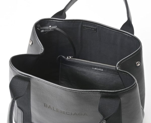 imgrc0107845688 Balenciaga Blue Cabas S Tote Bag Smooth Black