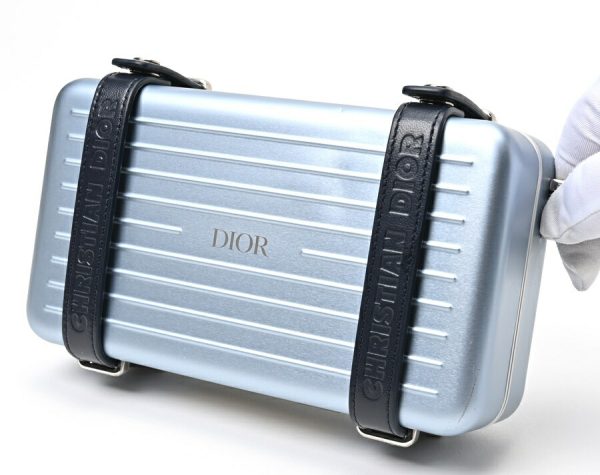 imgrc0107890345 Dior Rimowa Collaboration Personal Aluminum Crossbody Bag Blue