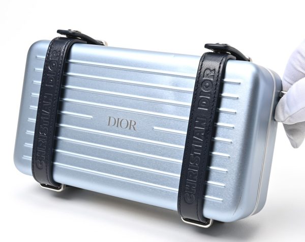 imgrc0107890345 Dior RIMOWA Collaboration Personal Aluminum Crossbody Shoulder Bag Blue