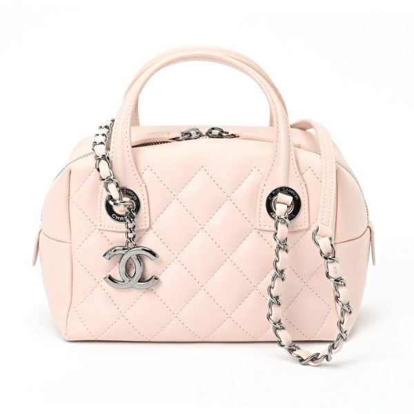 imgrc0107994376 Chanel Matelasse Mini Bowling Bag Quilted Pink